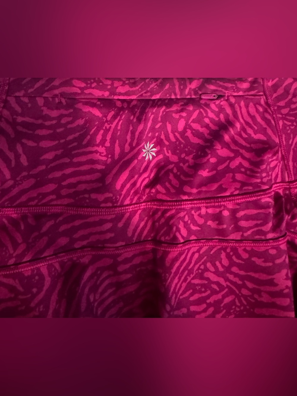 Magenta Patterned Athleta Ace printed tennis skort - Picture 3 of 4